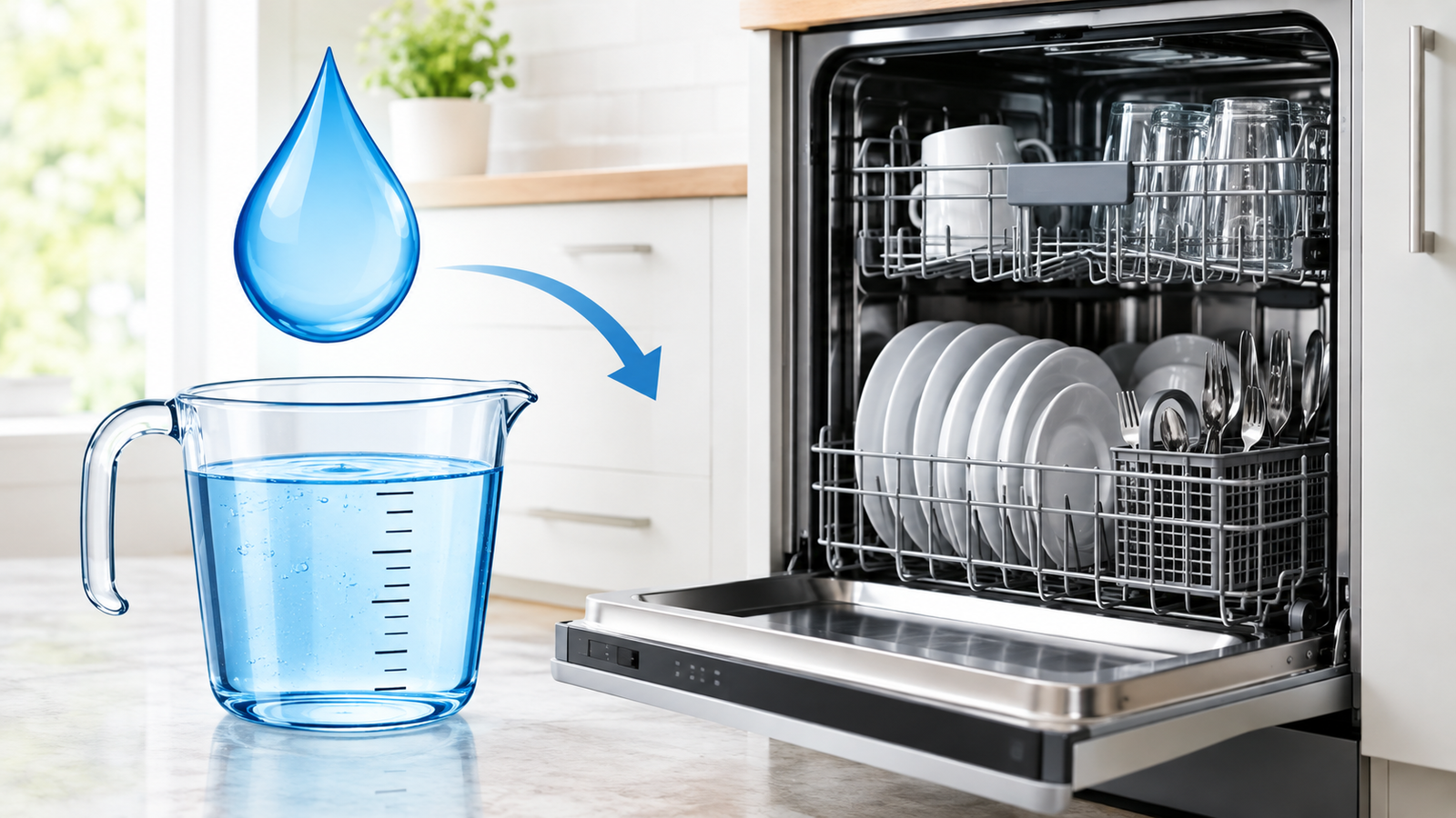 how many gallons of water does dishwasher use